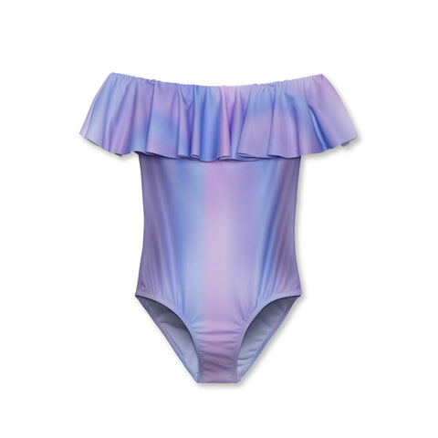 Ruffle Ombre One Piece Suit