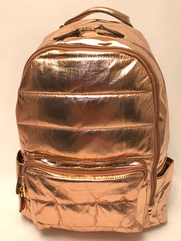 Full Size- Puffer Backpack- Rose Gold