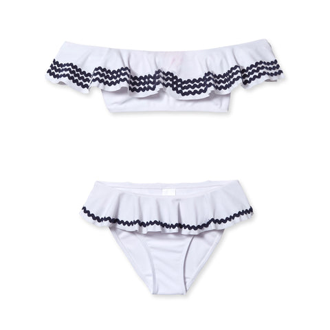 White Double Ric Rac Bikini