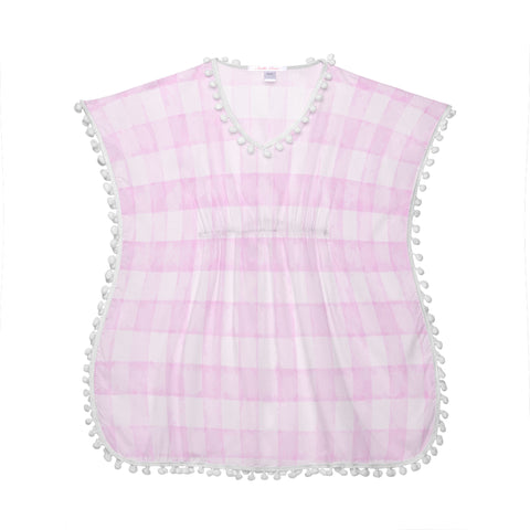 Pink Check Cover Up